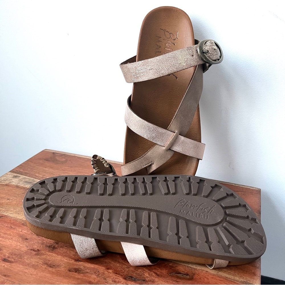 Blowfish vegan sandals a blend of metallic colors NWT size 7 - Picture 3 of 7